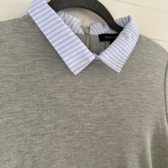 Bloomingdale's | French Connection | Size Small | Grey/Blue Mix It Shirt - Picture 3 of 9
